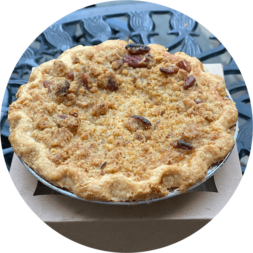 6-inch junior chocolate chess pie with buttermilk filling from Petee's Pie Company NYC