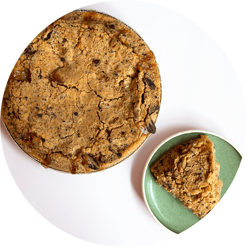 Hudson Valley apple crumb pie with pecan cornmeal topping and brown sugar from Petee's NYC bakery