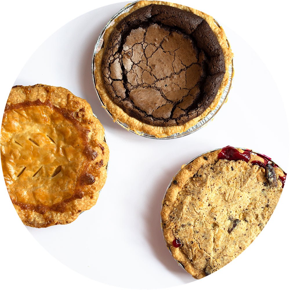 6-inch junior pies collection with apple, cherry and pecan flavors from Petee's NYC bakery
